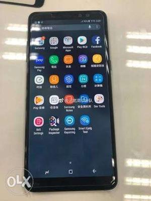 Samsung a8 plus black months old i have box bill