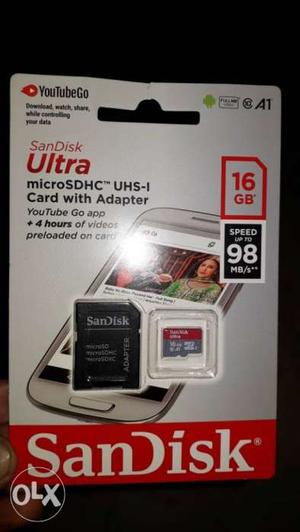 Sandisk Ultra 16gb Microsd Memory Card with