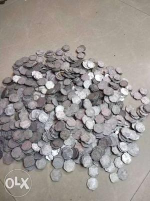 Scalloped-edge Silver-colored Coin Lot