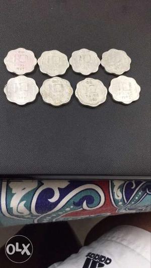 Silver coloured coins
