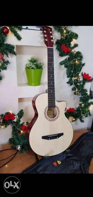 White Venetian Cutaway Acoustic Guitar