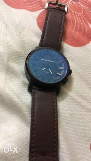 4 cool working watches.. brown black blue and