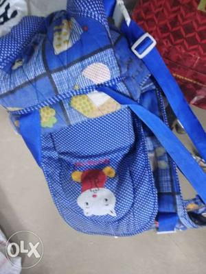 Baby's Blue And Multicolored Carrier Backpack