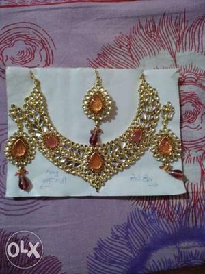 Beautiful Kundan Necklace Set. Artificial