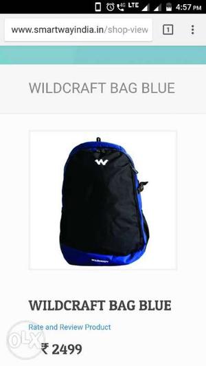 Black And Blue Wildcraft Backpack orginal