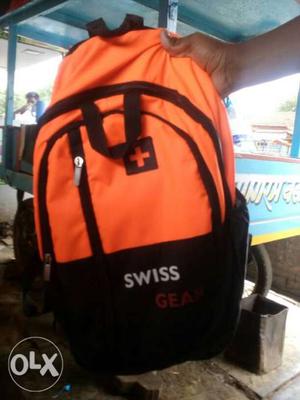 Black And Orange SWISSGEAR Backpack