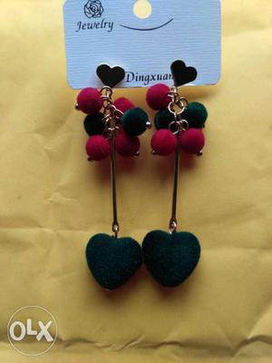 Black And Red Beaded earring for sale