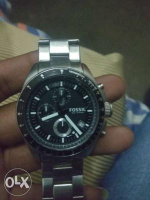 FOSSIL Decker Black Dail... Aswome condition