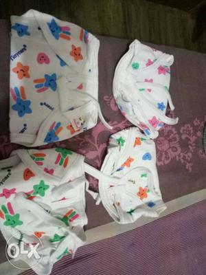 Four piece pure cotton nappies for baby its four