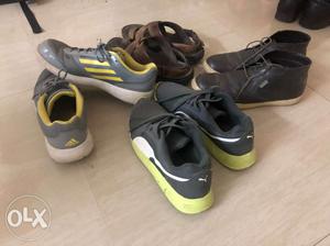 Hardly used branded shoes & sandals (Adidas,puma,red tape)