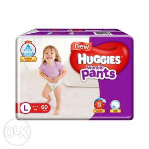 Huggies L size diapers sealed pack