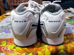 Pair Of White Running nivia Shoes MRP Rs  days