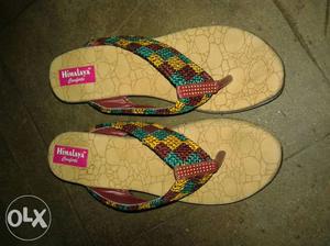 Pair Of Women's Brown Himalaya Flip-flops