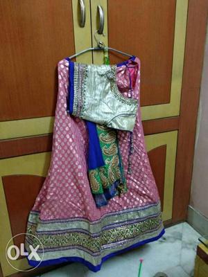 Pure fabric gorgeous lehenga with heavy dupatta and blouse
