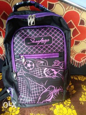 Purple And Black Backpack Carrier