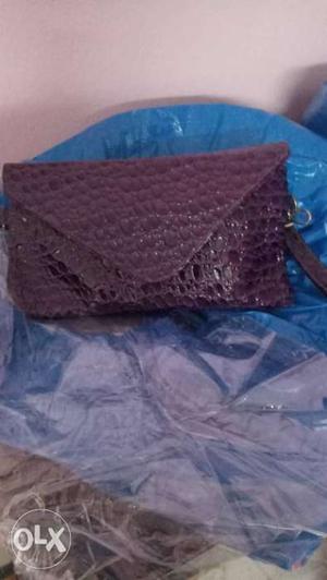 Purple Leather Purse