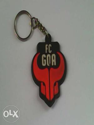 Red And Black Bull Keychain