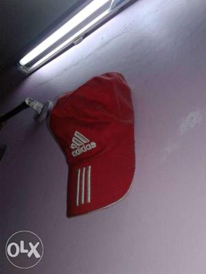 Red And White Adidas Cap