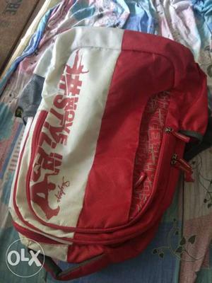 Red And White Backpack