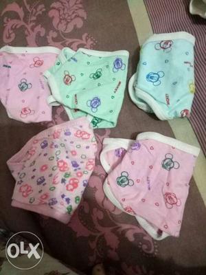 Set of four pure cotton nappirs for baby and one