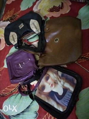 Several Leather Bags