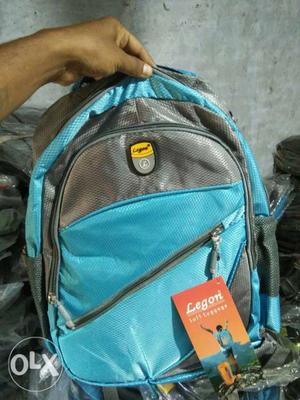 Teal And Gray Legon Backpack