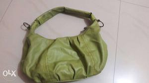 Women's Green Leather Hobo Bag