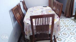 (6+1)A very good quality wooden dining table available