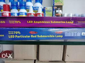 Aquarium led submarine light under water at aqua