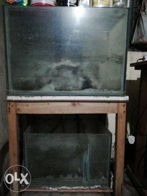 Aquarium tank with sump for marine or freshwater with table