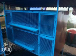 Blue And Black Metal Cage