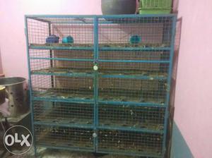Blue Metal Breeding Birdcage