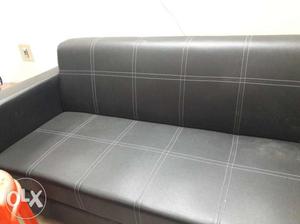 Three seater leatherette sofa just 1month old in