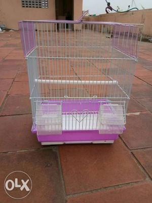 White And Purple Pet Cage