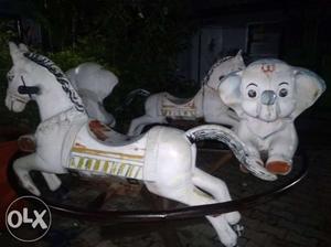 White Horse And Elephant Carousel