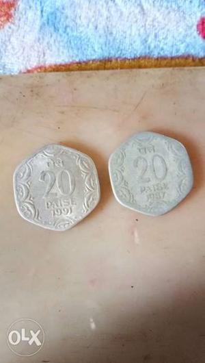 20 pesa old coin
