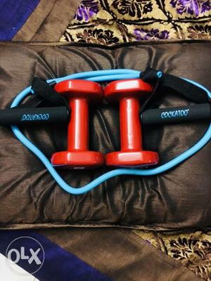 3kg dumbell set and resistance band new
