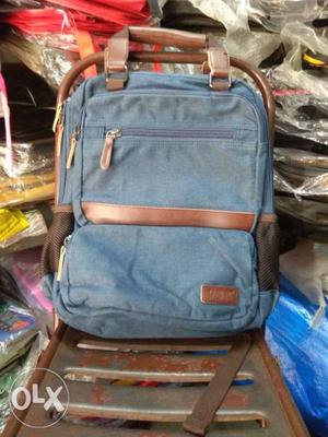 Denim backpack new Bag pack 4 compartment