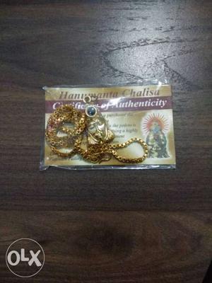 Hanuman locket with golden chain