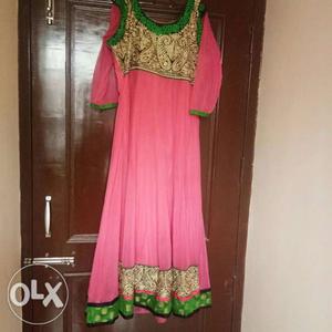 Net long anarkali gown in good condition