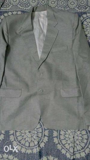 New Gray Notch Lapel Branded Suit blezer