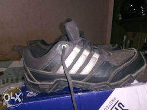 Pair Of Black-and-gray Adidas Boots