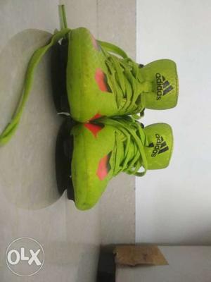 Pair Of Green Adidas football shoes