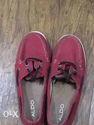 Pair Of Red Boat Shoes