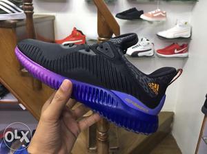 Purple And Black Adidas Low-top Sneaker