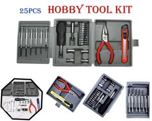 Red And Black 25-piece Hobby Tool Kit