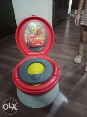 Red, Gray, And White Lightning McQueen Potty Trainer