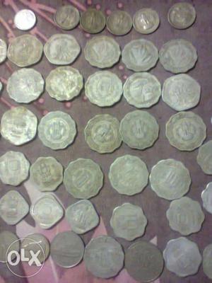 Scalloped-edged Silver-colored Coin Lot
