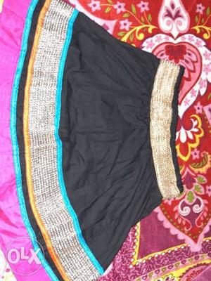 Traditional wear short black skirt with golden