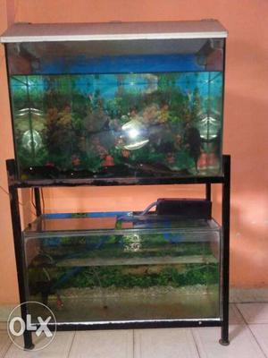 2 Fish Tanks 3ft with cover and stand